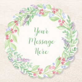 Handmålad vattenfärgad Blommigt Utandning Underlägg Papper