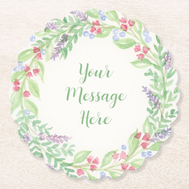 Handmålad vattenfärgad Blommigt Utandning Underlägg Papper (Framsida)