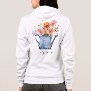 Handmålad vattenfärgsBlommigt T Shirt