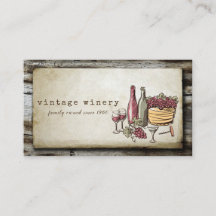 Handmålad Vintage Vineyard Winery