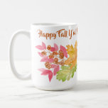 Handmålad Watercolor Höst löv   Berries Mugg<br><div class="desc">Lycklig Fall Y'all! Höst löv och Berries på mugg. I den här handen målas löv och bär med färg på brant höst. Firar säsongen! Anpassa eller anpassa den här utformningen.</div>