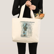 Handmålad Whale Shark Skriv ut stor tote Bag