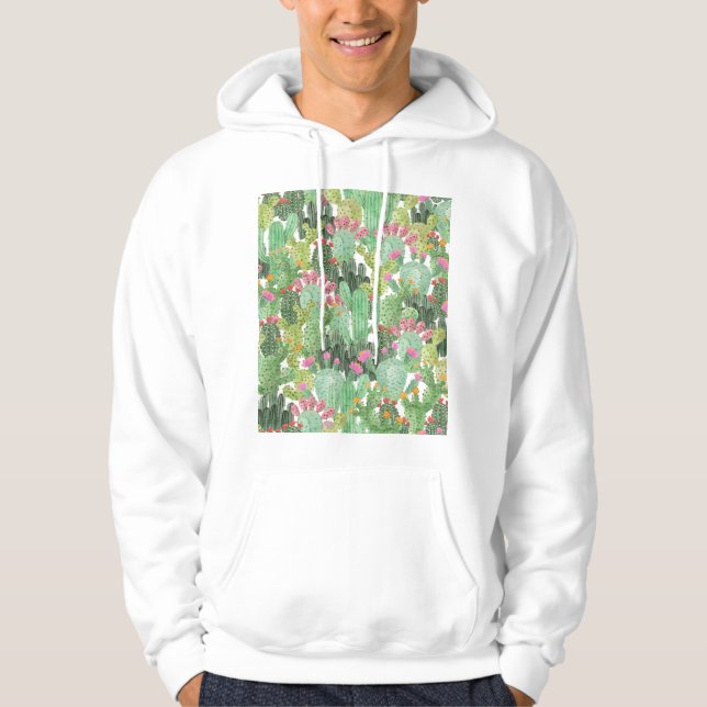 Handmålade aktuarier: Grönten Desert Hoodie (Framsida)
