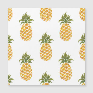 Handmålade ananas, vattenfärgad bakgrund.