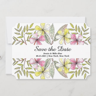 handmålade blommor spara datumet
