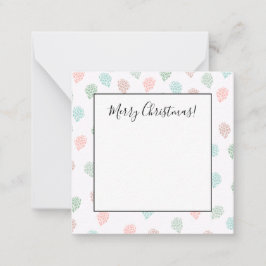 Handmålade julgran stammar flerfärgad anteckningskort