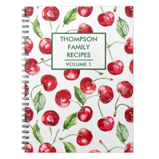Handmålade körsbär, Personlig Recipe Anteckningsbok