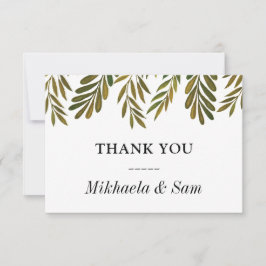 Handmålade löv - tack inbjudningar