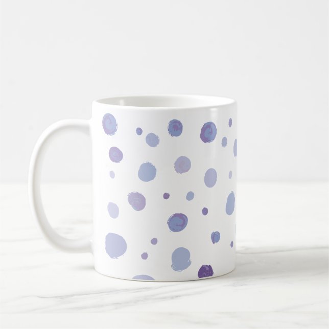 handmålade prickar kaffemugg (Vänster)