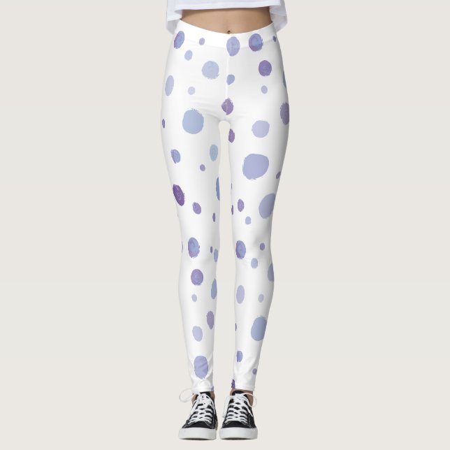 handmålade prickar leggings (Framsida)