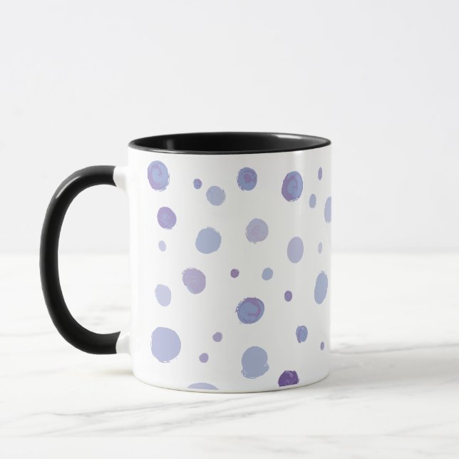 handmålade prickar mugg (Vänster)