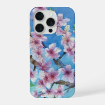 Handmålade trendiga akvarellkörsbärsblommor