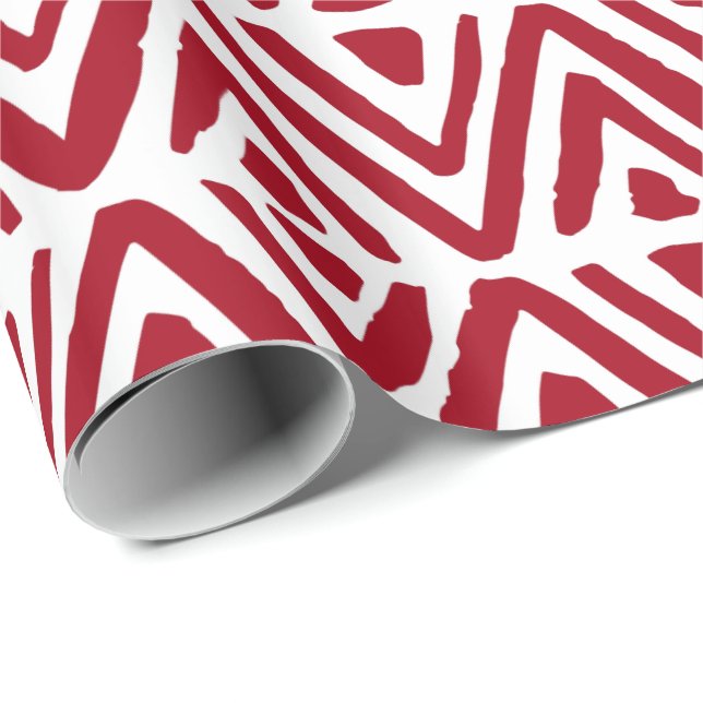 Handmålade trianglar, raderna på diamantjulen presentpapper (Rullad Hörn)