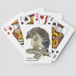 Handmålade utrotningshotade Eagle-kort Casinokort