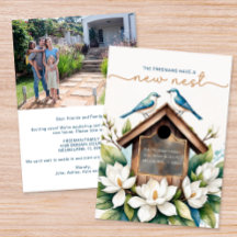 Handmålade vattenfärgsaviseringskort för Flytta