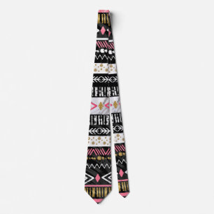 Handmålarter Aztec-geometrisk utformning Slips