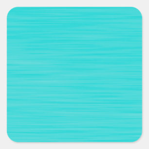 Handmålat Aqua Blue Fyrkantigt Klistermärke