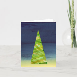 Handmålat Julgran Helgdag Card Helgkort