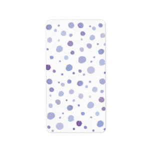 handmålat polka dots adressetikett