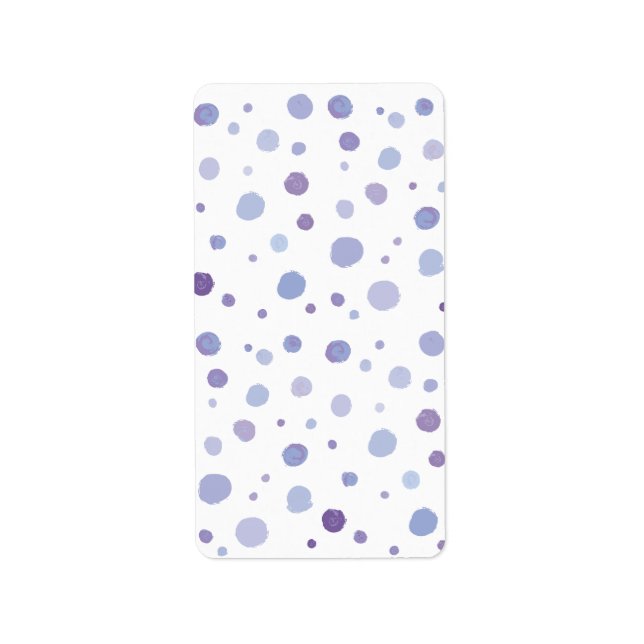 handmålat polka dots adressetikett (Framsidan)