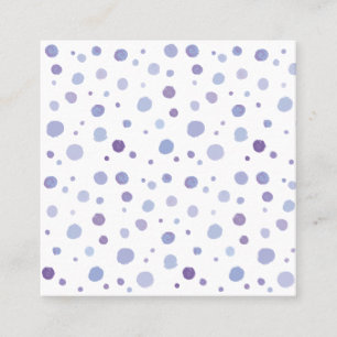 handmålat polka dots fyrkantigt visitkort