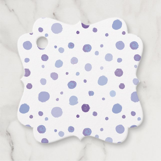 handmålat polka dots gåvor etiketter (Framsida)