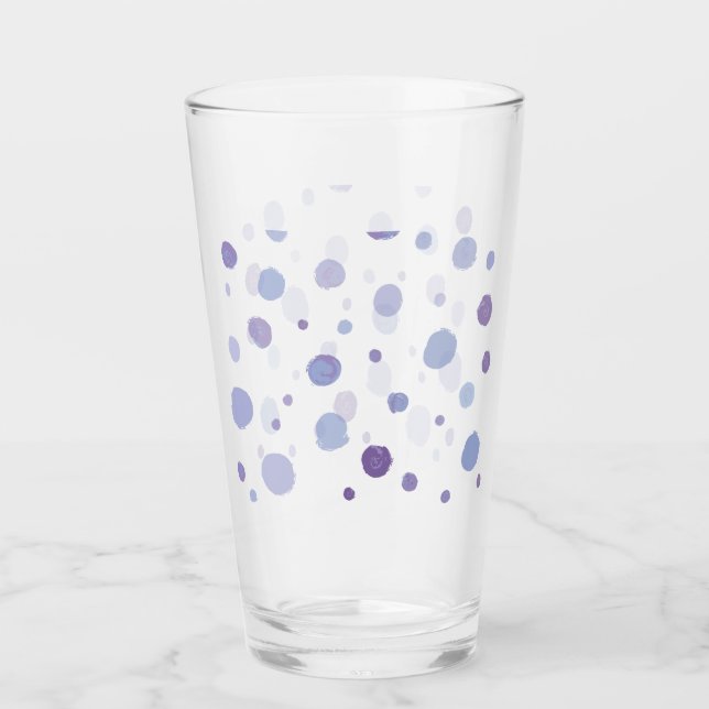 handmålat polka dots glaskopp (Framsida)