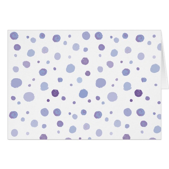 handmålat polka dots hälsningskort (Framsidan Horizontal)