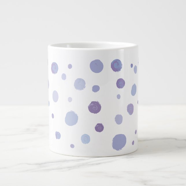 handmålat polka dots jumbo mugg (Framsidan)
