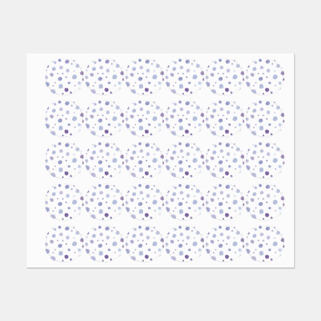 handmålat polka dots klistermärke (Ark)
