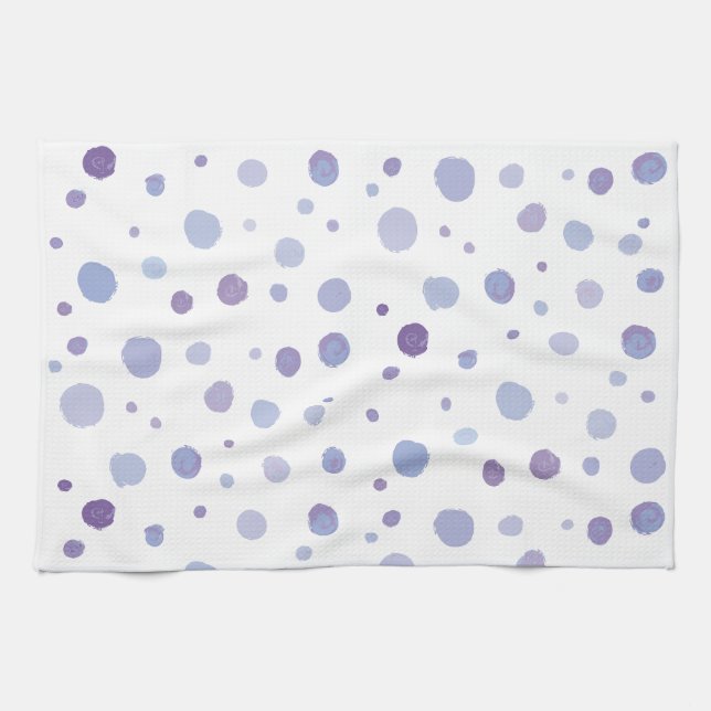 handmålat polka dots kökshandduk (Horisontell)