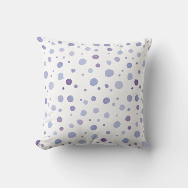 handmålat polka dots kudde (Framsida)