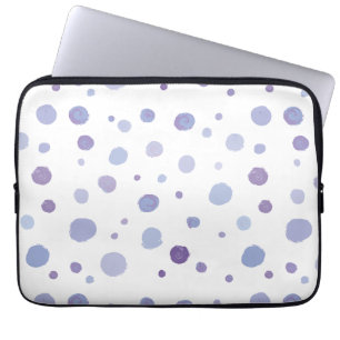 handmålat polka dots laptop fodral
