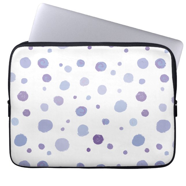 handmålat polka dots laptop fodral (Framsidan)