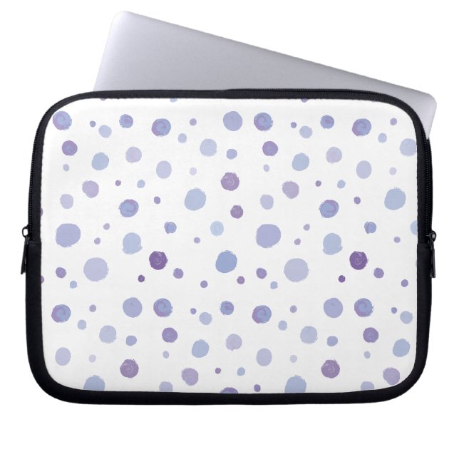 handmålat polka dots laptop fodral (Framsidan)
