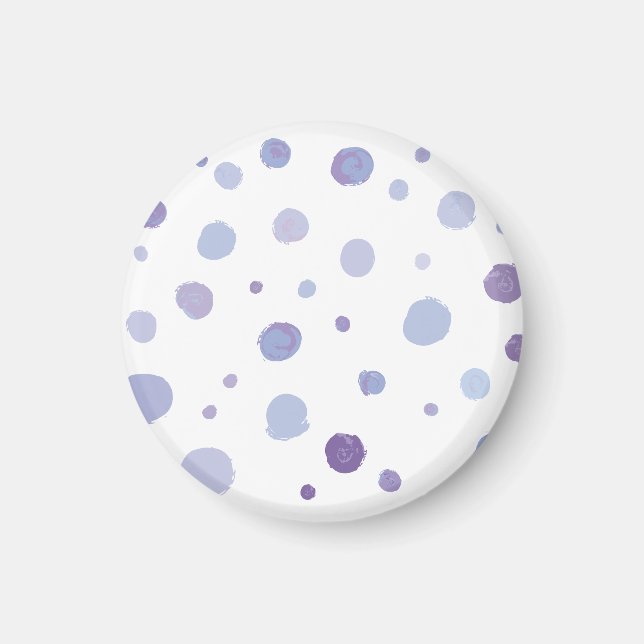handmålat polka dots magnet (Framsidan)