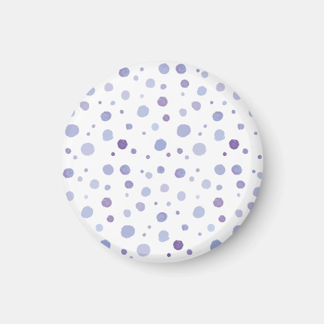 handmålat polka dots magnet (Framsidan)