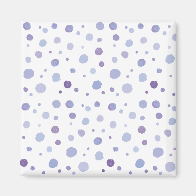 handmålat polka dots magnet (Framsidan)
