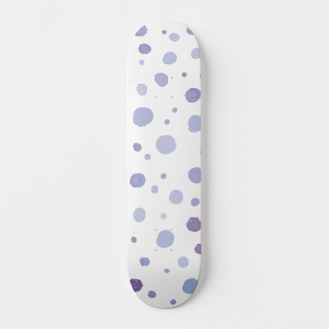handmålat polka dots mini skateboard bräda 18,5 cm (Framsida)