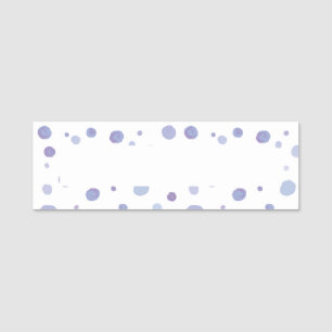 handmålat polka dots namnbricka