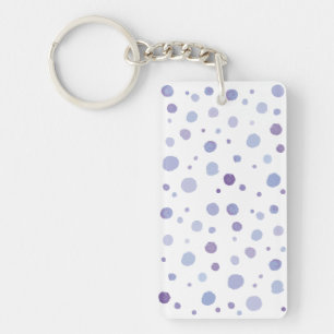 handmålat polka dots nyckelring
