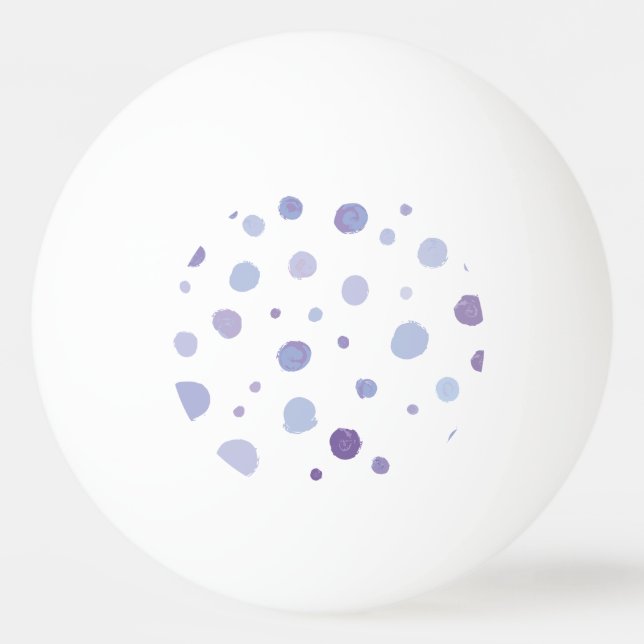 handmålat polka dots pingisboll (Framsidan)