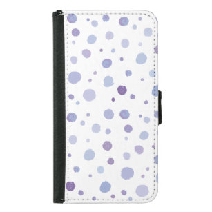 handmålat polka dots plånboksfodral för samsung galaxy s5