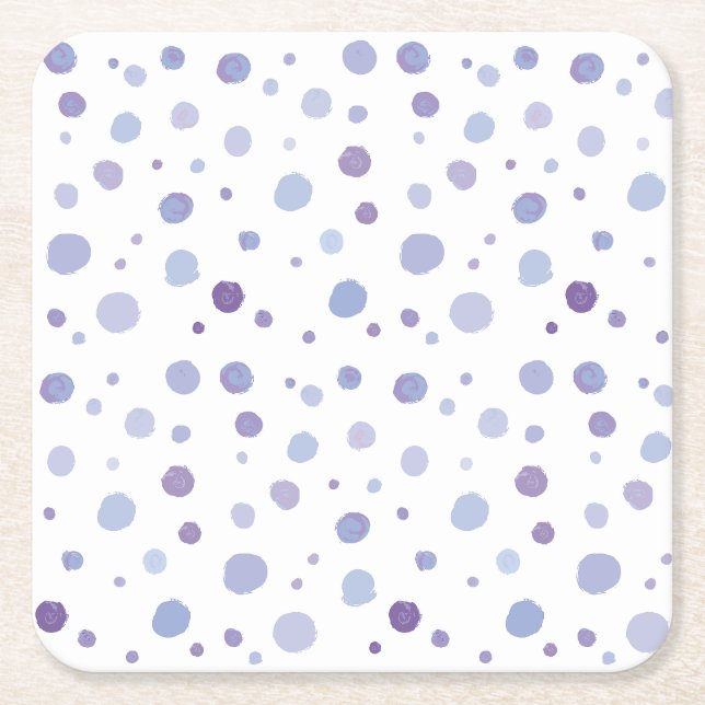 handmålat polka dots underlägg papper kvadrat (Framsidan)