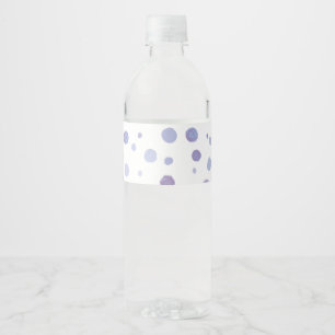 handmålat polka dots vattenflaska etikett