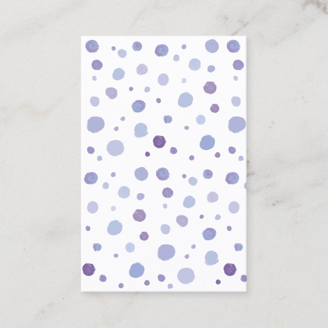 handmålat polka dots visitkort (Framsida)