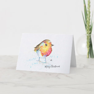 Handmålat Robin Design-julkort Kort