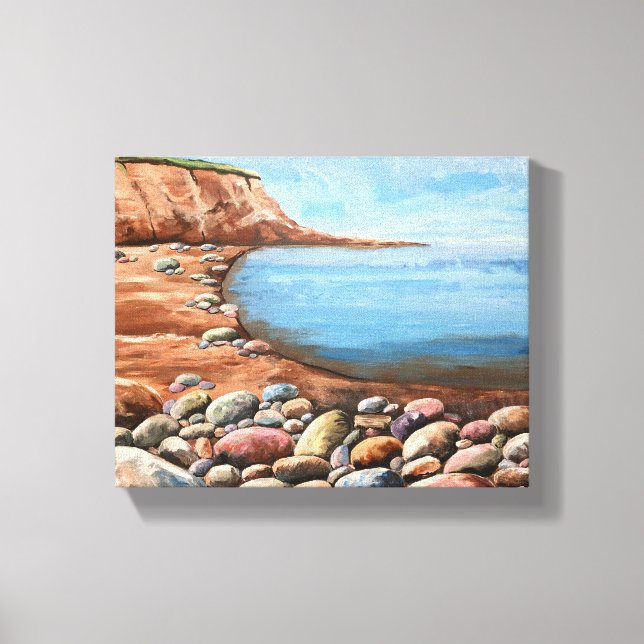 Handmålat Sea Scape Canvastryck (Framsida)