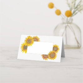 Handmålat solrosmonteringskort placeringskort