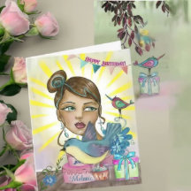 Handmålat systerdagskort med kummel